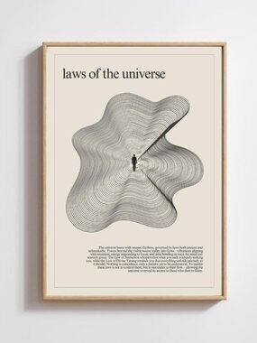 Meditation Art Spiritual Print Laws of the Universe Poster